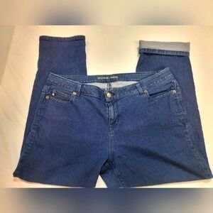 MICHAEL KORS Woman's Size 16 Midrise Straight Leg Cropped Denim Jean